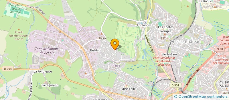 localisation de l'entreprise BOISSANSFEUILLE  ONET-LE-CHATEAU