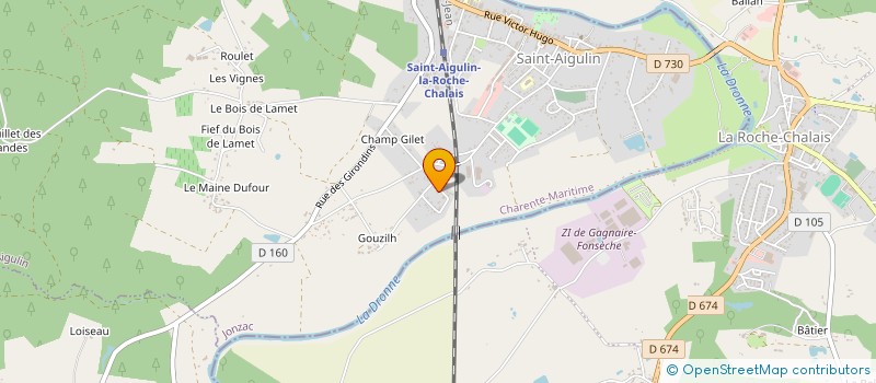 localisation de l'entreprise BOISSEAU BATIMENT  SAINT-AIGULIN