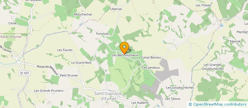 localisation de l'entreprise BOISSEAUX  ST-CAPRAISE-D EYMET