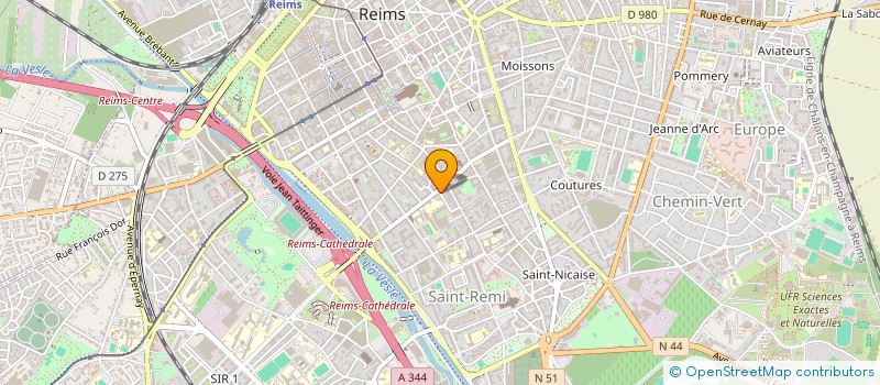 localisation de l'entreprise BOISSELIER INVESTISSEMENT REMOIS  REIMS