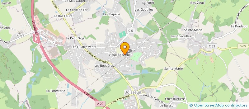 localisation de l'entreprise BOISSEUIL BILLARD CLUB  BOISSEUIL