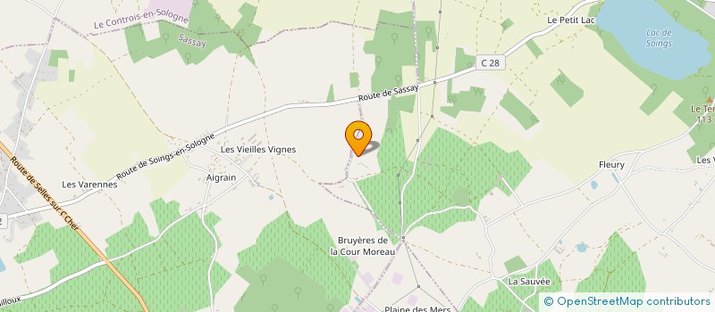 localisation de l'entreprise BOISSIER BOIS DE CHAUFFAGE  SOINGS-EN-SOLOGNE