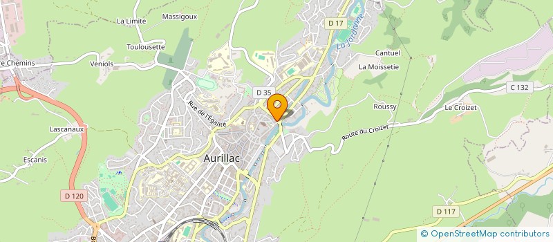 localisation de l'entreprise BOISSIER SEMETEYS à AURILLAC