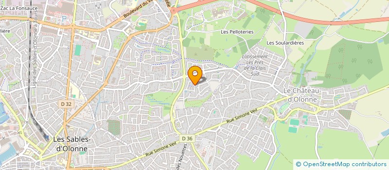 localisation de l'entreprise BOISSINOT FROID CLIMATISATION  LES SABLES-D'OLONNE