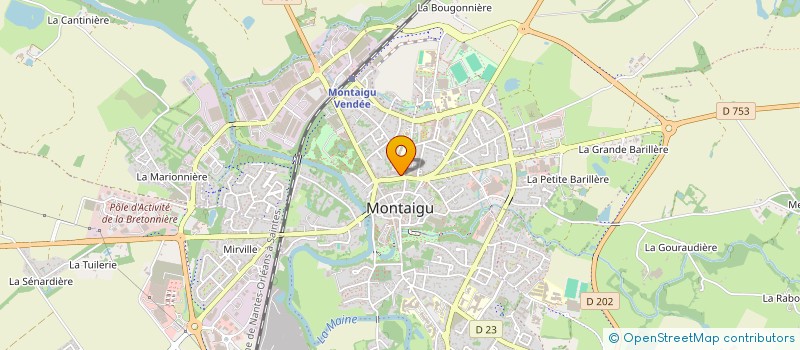 localisation de l'entreprise BOISSON ROUSSEAU à MONTAIGU-VENDEE