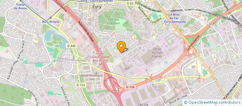 localisation de l'entreprise BOITE A PIZZA à EVRY-COURCOURONNES