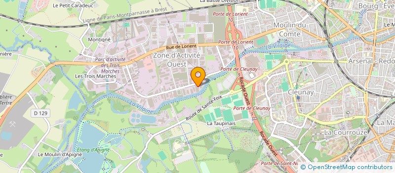 localisation de l'entreprise BOITE EN SCENE  RENNES