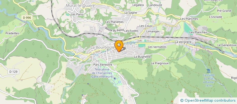 localisation de l'entreprise BOIVIN ENTREPRISE à LA BOURBOULE