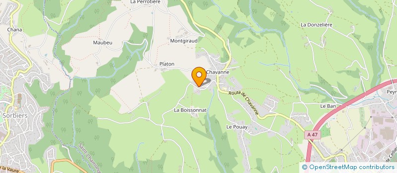 localisation de l'entreprise BOJ-22  SAINT-CHAMOND