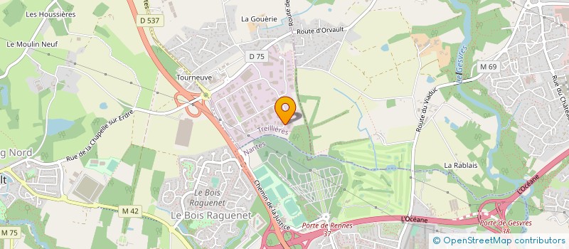 localisation de l'entreprise BOLLORE PROTECTION à TREILLIERES