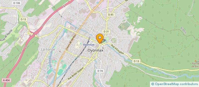 localisation de l'entreprise BOLLYWOOD  OYONNAX