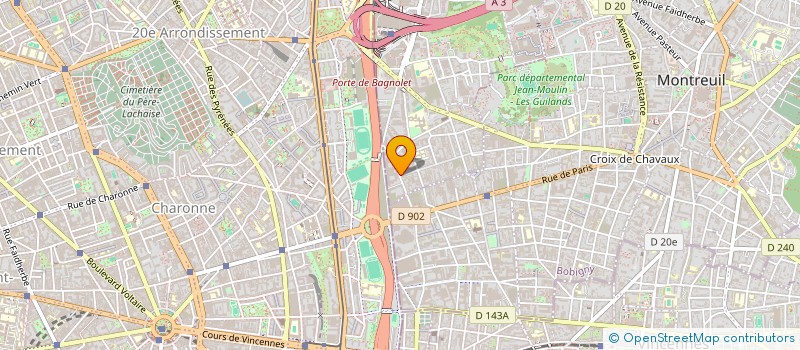localisation de l'entreprise BOLVADINE  BAGNOLET