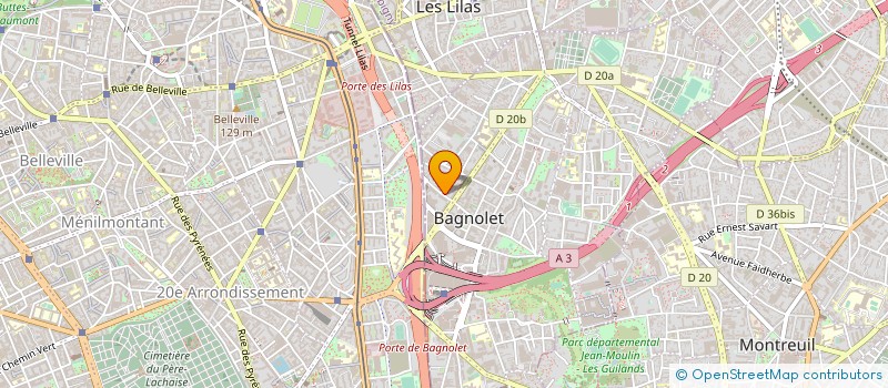 localisation de l'entreprise BOMA à BAGNOLET