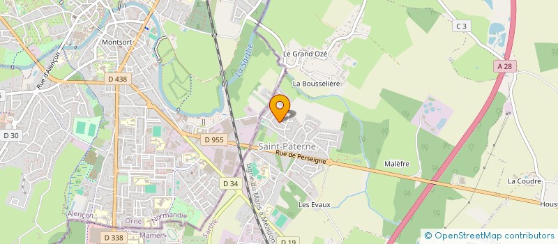 localisation de l'entreprise BOMAHOU INGENIERIE  SAINT-PATERNE - LE CHEVAIN