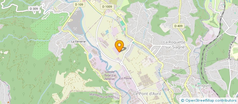 localisation de l'entreprise BOMAT06 à LA ROQUETTE-SUR-SIAGNE
