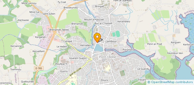 localisation de l'entreprise BOMBAY RESTAURATION à PONT-L'ABBE