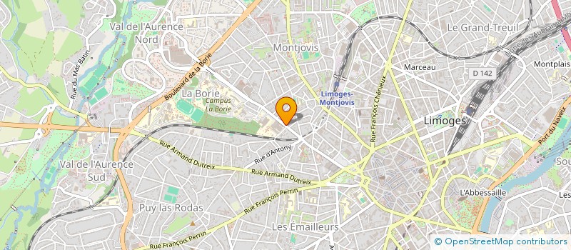 localisation de l'entreprise BOMBONERA à LIMOGES