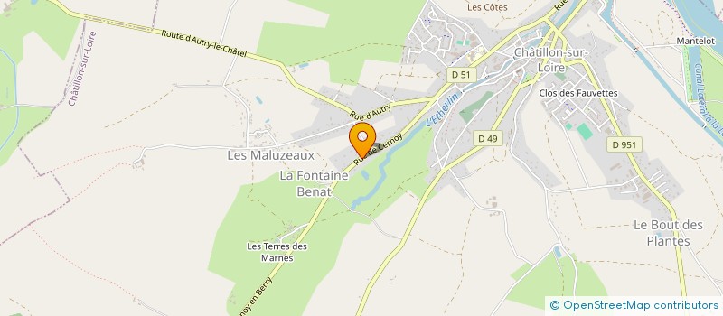 localisation de l'entreprise BOMEVA à CHATILLON-SUR-LOIRE