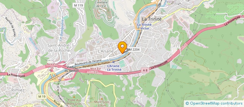 localisation de l'entreprise BOMO TEX à NICE