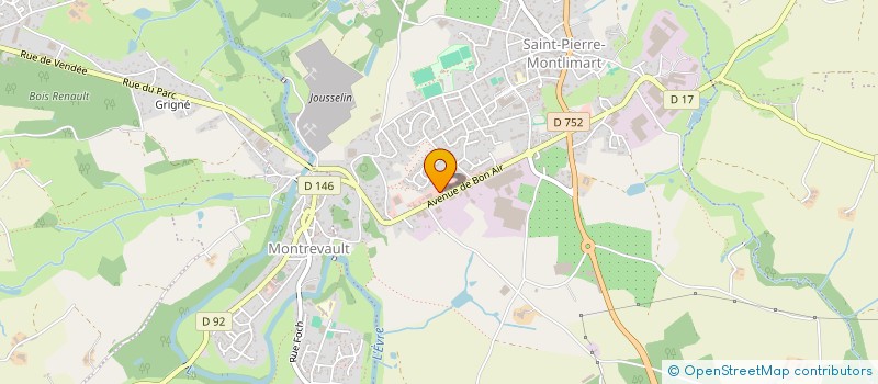localisation de l'entreprise BON AIR à MONTREVAULT-SUR-EVRE