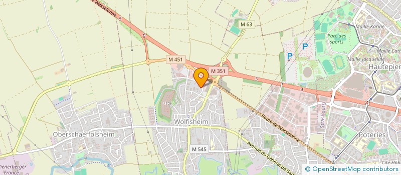 localisation de l'entreprise BON'APPART  WOLFISHEIM