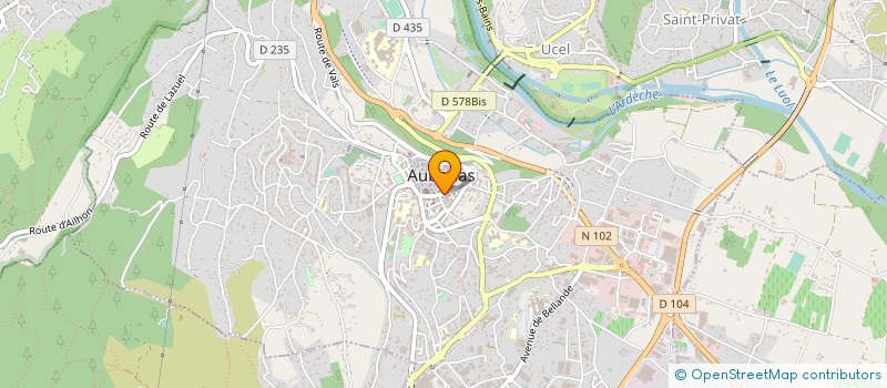 localisation de l'entreprise BON ET VIVANT à AUBENAS
