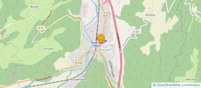 localisation de l'entreprise BON PIED BON OEIL à MASSIAC
