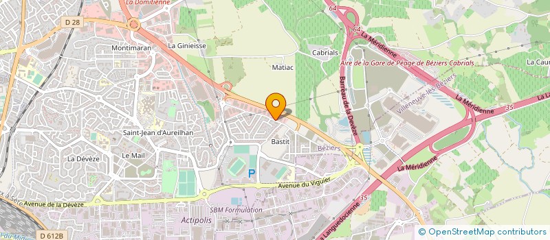 localisation de l'entreprise BON REVE à BEZIERS