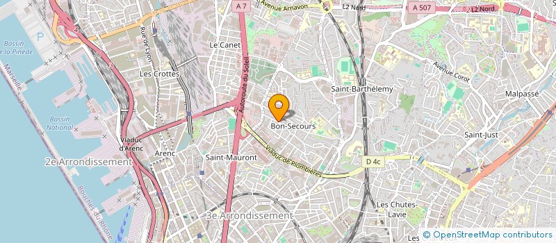 localisation de l'entreprise BON SECOURS  MARSEILLE