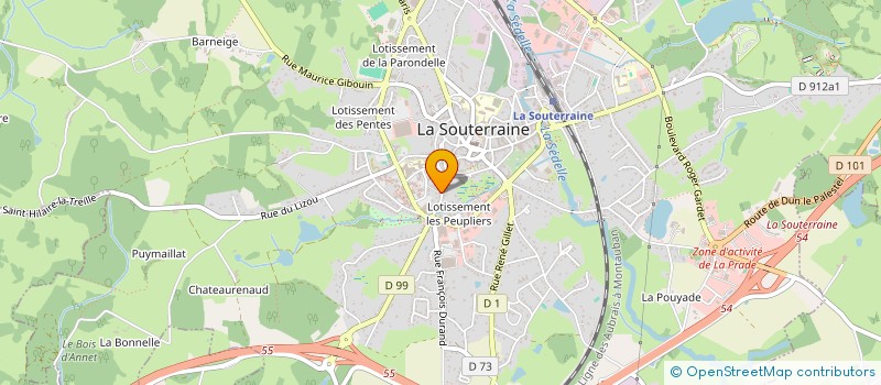 localisation de l'entreprise BON SEJOUR  LA SOUTERRAINE