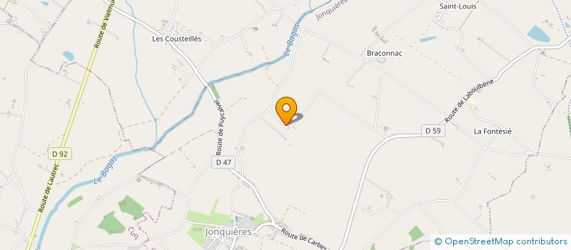 localisation de l'entreprise BON SENS PRODUCTION à JONQUIERES