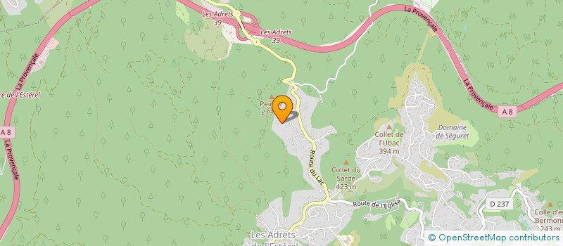 localisation de l'entreprise BONAPARTE  LES ADRETS-DE-L'ESTEREL