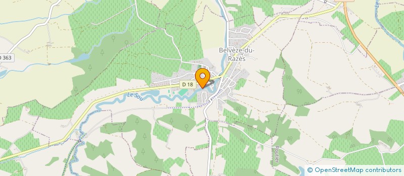 localisation de l'entreprise BONAU  BELVEZE-DU-RAZES