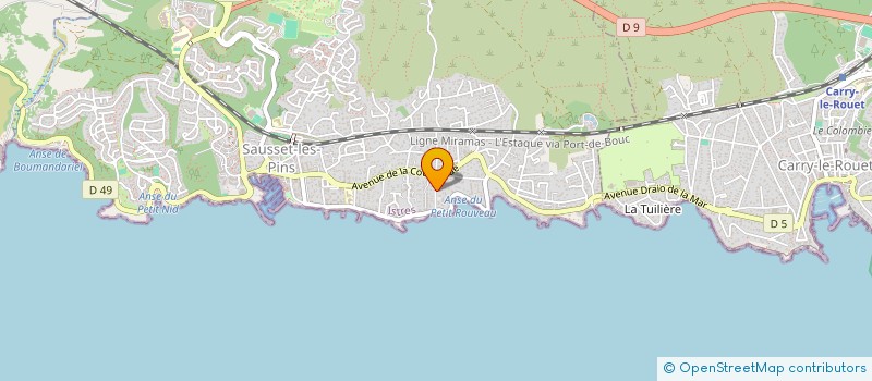 localisation de l'entreprise BONAUD, ADAM ET COMPAGNIE  SAUSSET-LES-PINS