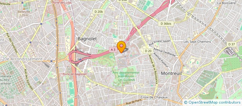 localisation de l'entreprise BONBONS DIFFUSION à BAGNOLET