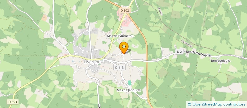 localisation de l'entreprise BONCHAM  LIVERNON