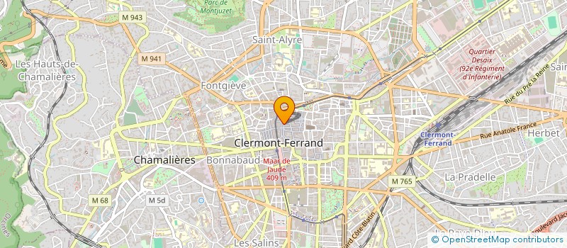 localisation de l'entreprise BONDEJ à CLERMONT-FERRAND