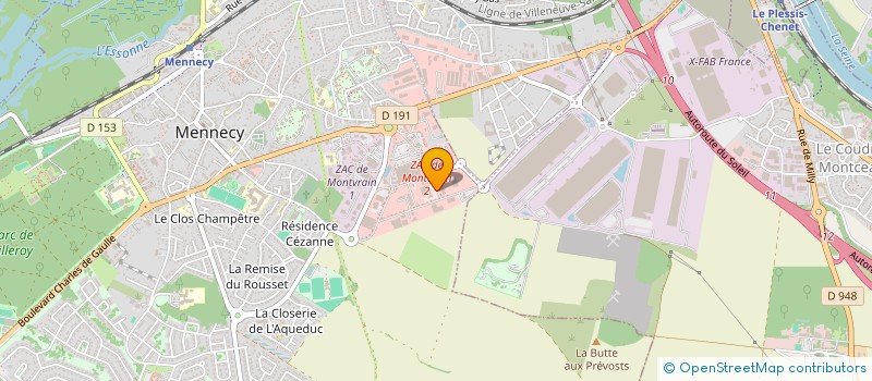 localisation de l'entreprise BONDIOLI ET PAVESI FRANCE à MENNECY