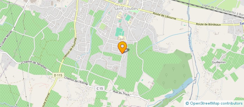 localisation de l'entreprise BONDONNEAU ANTHONY COUVERTURE  SAINT-LOUBES