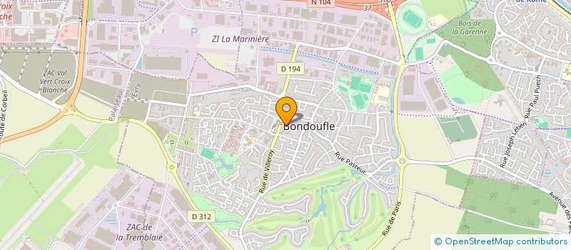 localisation de l'entreprise BONDOUFLE AC à BONDOUFLE