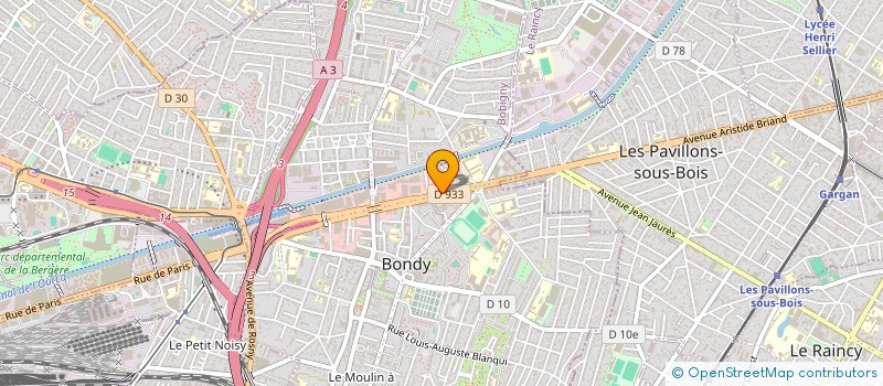 localisation de l'entreprise BONDY CARBURANTS B.A  BONDY