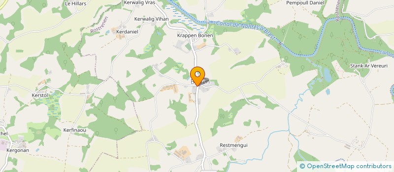 localisation de l'entreprise BONEN ANIMATIONS  ROSTRENEN