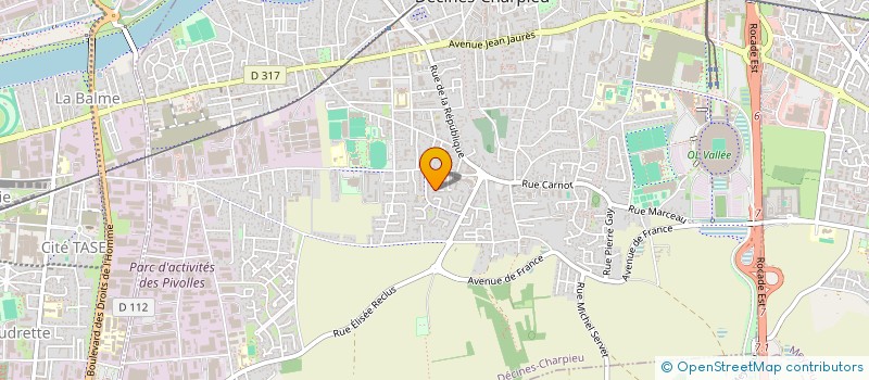 localisation de l'entreprise BONFILLON & BOEUF  DECINES-CHARPIEU