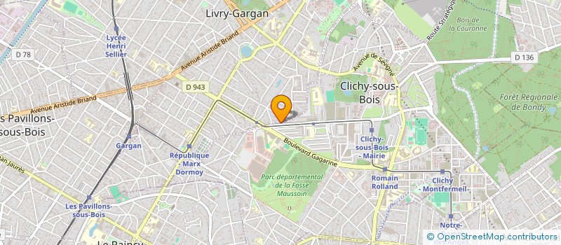 localisation de l'entreprise BONG 272 à CLICHY-SOUS-BOIS