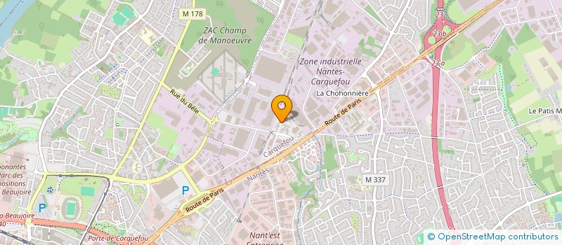 localisation de l'entreprise BONG à CARQUEFOU