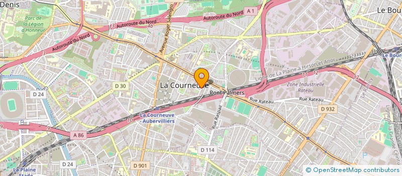 localisation de l'entreprise BONHEUR à LA COURNEUVE