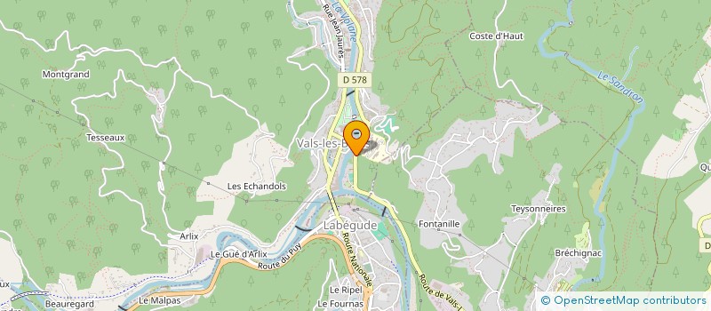 localisation de l'entreprise BONHEURS EN SCENES  VALS-LES-BAINS