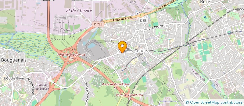 localisation de l'entreprise BONHOURS  BOUGUENAIS