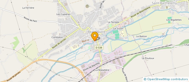 localisation de l'entreprise BONIN  BEAUREPAIRE