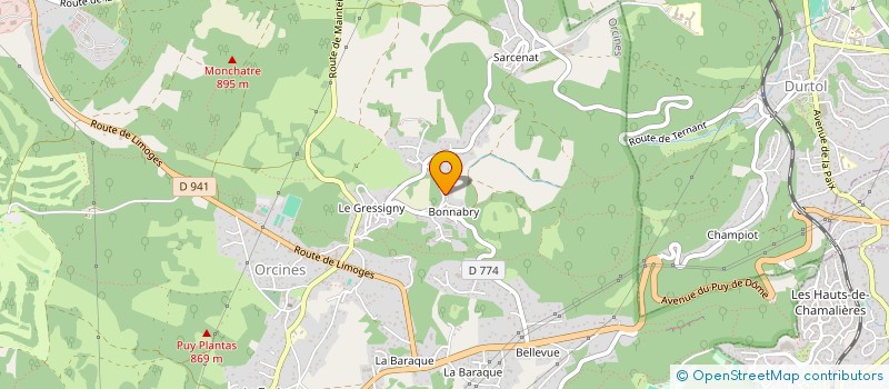 localisation de l'entreprise BONJEAN CONCEPTION CONSTRUCTION  ORCINES